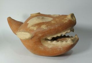 REPRO Vintage Antique Mississippian Quapaw Wolf Effigy Pottery Vessel Coahoma 5