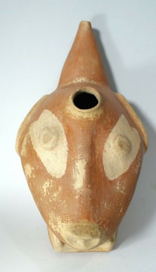 REPRO Vintage Antique Mississippian Quapaw Wolf Effigy Pottery Vessel Coahoma 7