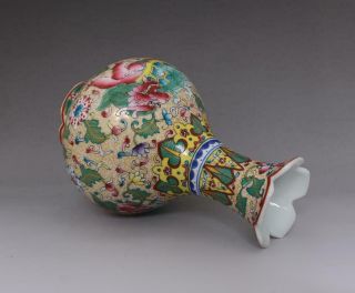 Fine Antique Chinese Porcelain Kylin Famille - Rose Vase Qianlong Marked 6