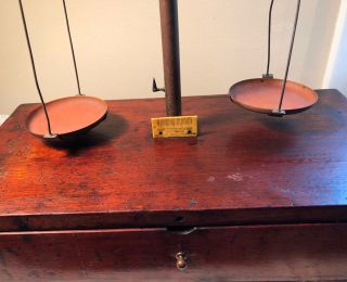 Antique Equal - Arm Beam Scale Apothecary Scale by BECKER ' S SONS Rotterdam London 7