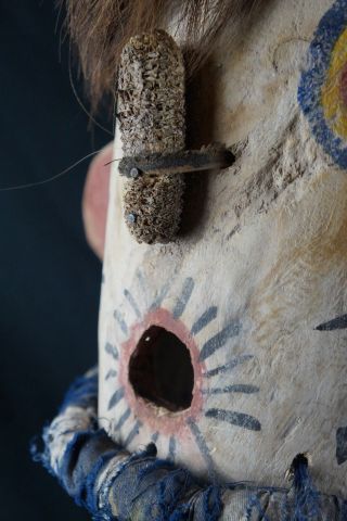 50 Antique Kachina HELMET - Hopi - Native American HORSE HAIR 2