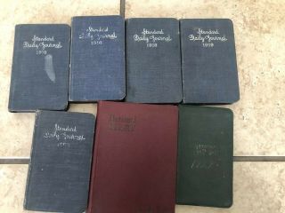 7 Antique Dailey Diary’s 1909,  10,  16,  18,  19,  27,  39 11