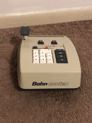 Bohn Duplicator Company Contex - 10 Vintage 10 - Key Adding Machine Rex - Rotary 4