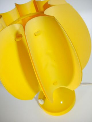 PAIR O.  YELLOW BEDSIDE TABLE LAMPS DESIGN COCOON SPACE AGE 1960/70s GERMANY RETR 7