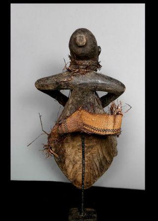 Old Tribal Large Bakongo Mask with carved figure - Congo 6