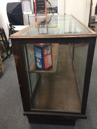8FT Wood & Glass Store Display Case,  Tiered Shelf Showcase Victorian,  mercantile 3