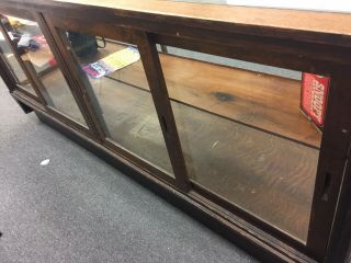8FT Wood & Glass Store Display Case,  Tiered Shelf Showcase Victorian,  mercantile 4
