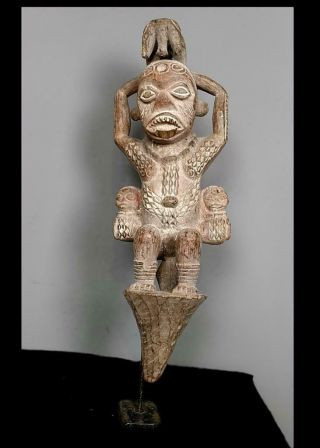 Old Tribal Kuyu Maternity Figure - Congo