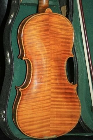 Old Antique Full Size Violin With Case And 2 Bow