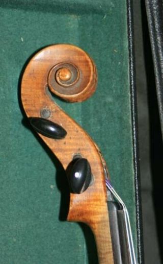 Old antique full size violin with case and 2 bow 5