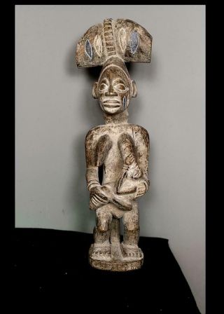 Old Tribal Large Yoruba Maternity Figure - Nigeria