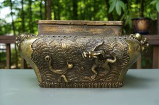 Large Chinese Ming Or Qing Dynasty Censer 17 " Inches