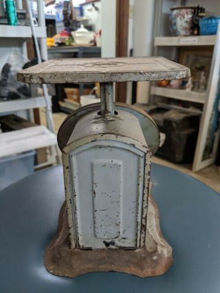 Antique Scale Columbia Family Landers Frary Clark 24 lb Pat 1907 Rustic Kitchen 4