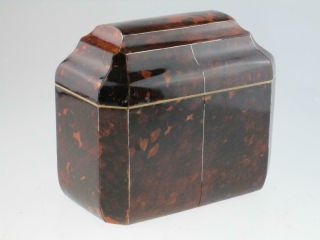 Antique 19th Century Faux Tortoiseshell Tea Caddy Circa 1820 3