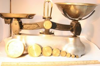 Vintage Bullion Scale,  With All Brass Weights,  Very Accurate