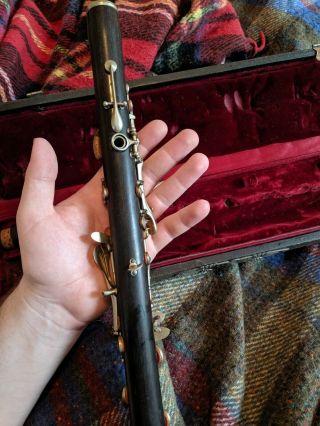 Antique Eb Clarinet.  Buffet,  Blackwood.  In 4