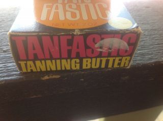 Tanfastic vintage Tanning Butter box rare mid century modern 1960s 5