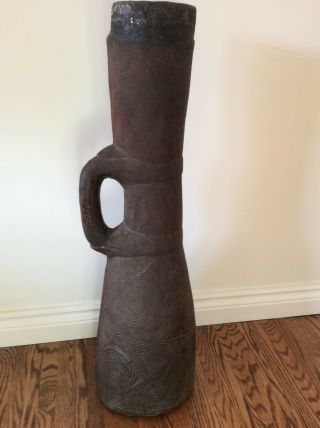 Stone - carved,  Abelam drum from Papua Guinea.  Ex.  Michael Hamson Annex 2