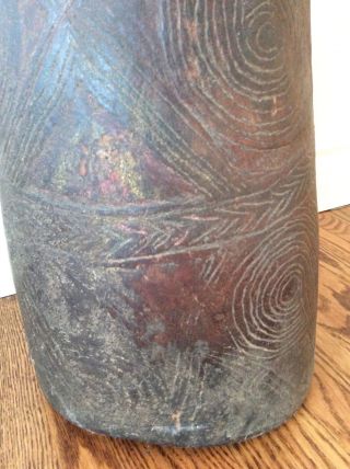 Stone - carved,  Abelam drum from Papua Guinea.  Ex.  Michael Hamson Annex 7