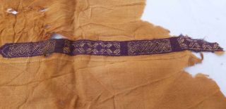 Antique Islamic Fatimid Or Abbasid Tiraz Pure silk Textile Fragment 11