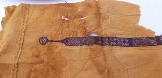 Antique Islamic Fatimid Or Abbasid Tiraz Pure silk Textile Fragment 2