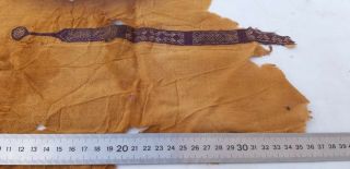 Antique Islamic Fatimid Or Abbasid Tiraz Pure silk Textile Fragment 8