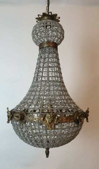 Medium Empire Style Chandelier; Rewired And Restored.  Delivery