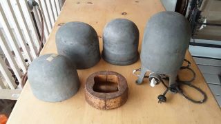 Antique Hat Form Mold Aluminum Electric Hat Forming Mold 4 Sizes And Stretcher