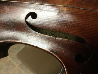 Antique Violin Petrus Paulus (Pietro Paolo) de Vitor Brixiae 1794 w/ Bausch Bow 10