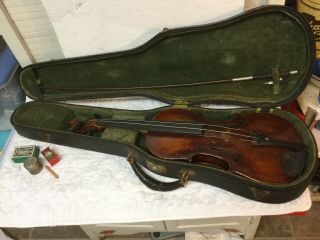 Antique Violin Petrus Paulus (pietro Paolo) De Vitor Brixiae 1794 W/ Bausch Bow
