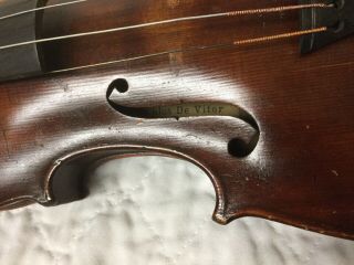 Antique Violin Petrus Paulus (Pietro Paolo) de Vitor Brixiae 1794 w/ Bausch Bow 9