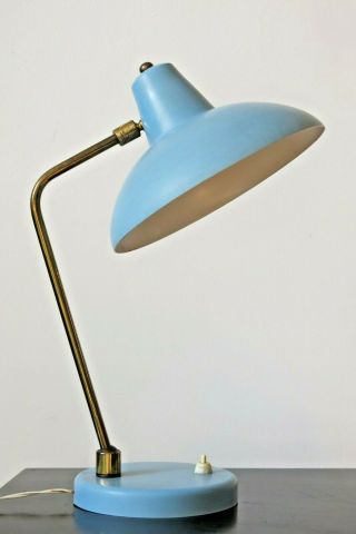 Vintage Mid Century Modern Pale Blue Adjustable Desk Lamp 4