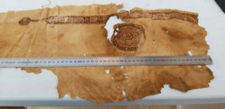Antique Islamic Fatimid Or Abbasid Tiraz Pure silk Textile Fragment 10