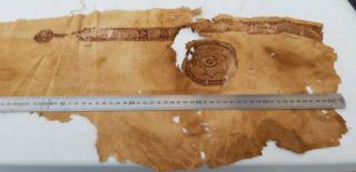 Antique Islamic Fatimid Or Abbasid Tiraz Pure Silk Textile Fragment