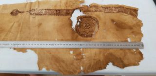 Antique Islamic Fatimid Or Abbasid Tiraz Pure silk Textile Fragment 3