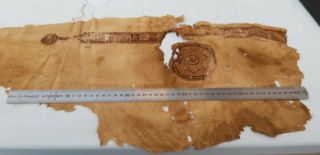 Antique Islamic Fatimid Or Abbasid Tiraz Pure silk Textile Fragment 5