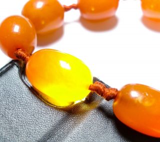 Vintage Or Antique Amber Bead Necklace 53 Grams Af