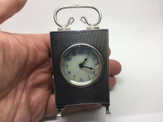 Sterling Silver Miniature Carriage Clock 1908 - 09 11