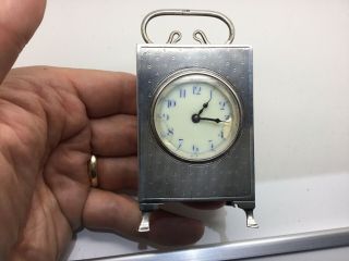 Sterling Silver Miniature Carriage Clock 1908 - 09