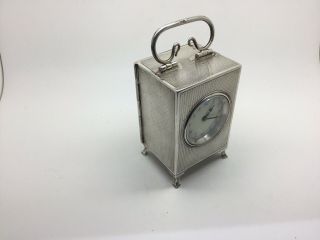 Sterling Silver Miniature Carriage Clock 1908 - 09 2