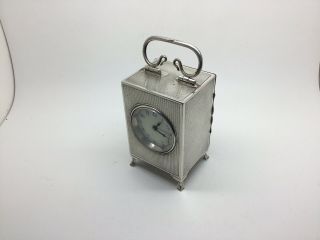 Sterling Silver Miniature Carriage Clock 1908 - 09 3