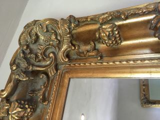 Antique Gold Large French Leaner Ornate Wall Statement Dress Wall Floor Mirror 6
