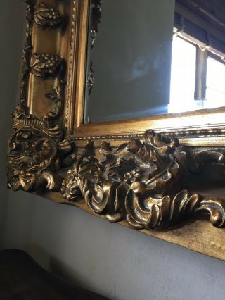 Antique Gold Large French Leaner Ornate Wall Statement Dress Wall Floor Mirror 7