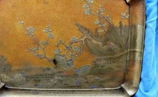 Stunning Edo or Meiji Period Japanese Lacquer Tray Hinoki Wood Box 4