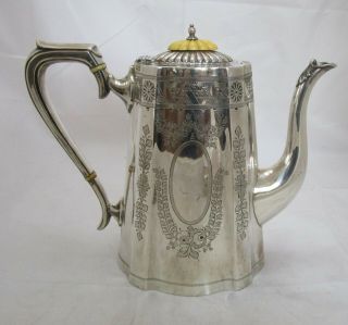 Fine Antique Victorian Sterling Silver Can Shaped Coffee Pot,  748 Grams,  1891