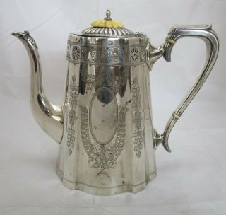 Fine Antique Victorian Sterling silver can shaped coffee pot,  748 grams,  1891 2