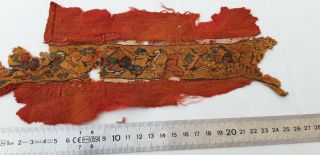 Antique Islamic Fatimid Or Abbasid Tiraz Textile Fragment 3