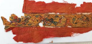 Antique Islamic Fatimid Or Abbasid Tiraz Textile Fragment 4