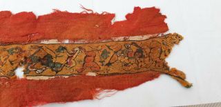 Antique Islamic Fatimid Or Abbasid Tiraz Textile Fragment 5