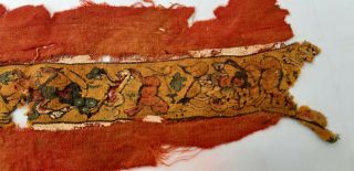 Antique Islamic Fatimid Or Abbasid Tiraz Textile Fragment 7
